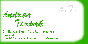 andrea tirpak business card